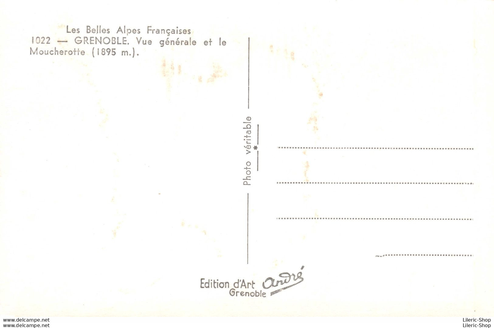 [38]  GRENOBLE. Vue Générale Et Le Moucherotte Cpsm ± 1950 ♥♥♥ - Grenoble