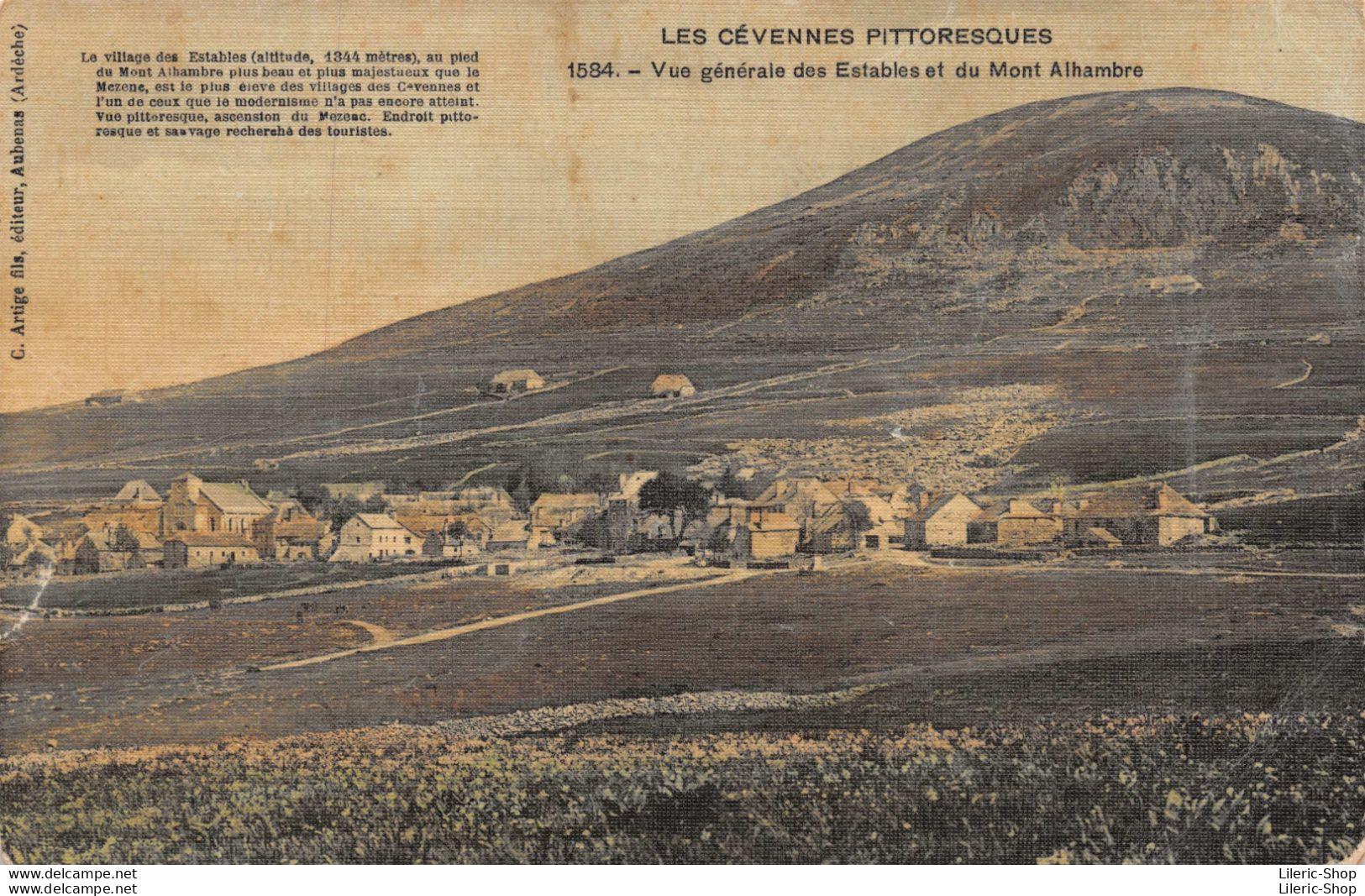 [43] Le Village Des ESTABLES Au Pied Du Mont Alhambre - Cpa 1919 ♣♣♣ - Other & Unclassified