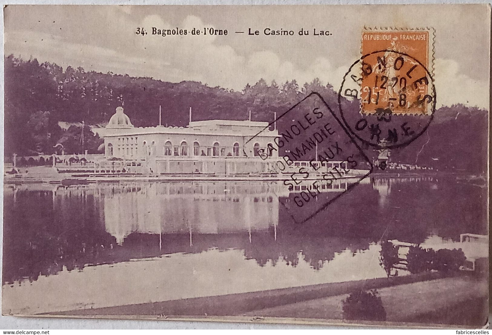 CPA Circulée 1930,  Bagnoles De L'Orne (Orne) - Le Casino Du Lac  (78) - Bagnoles De L'Orne