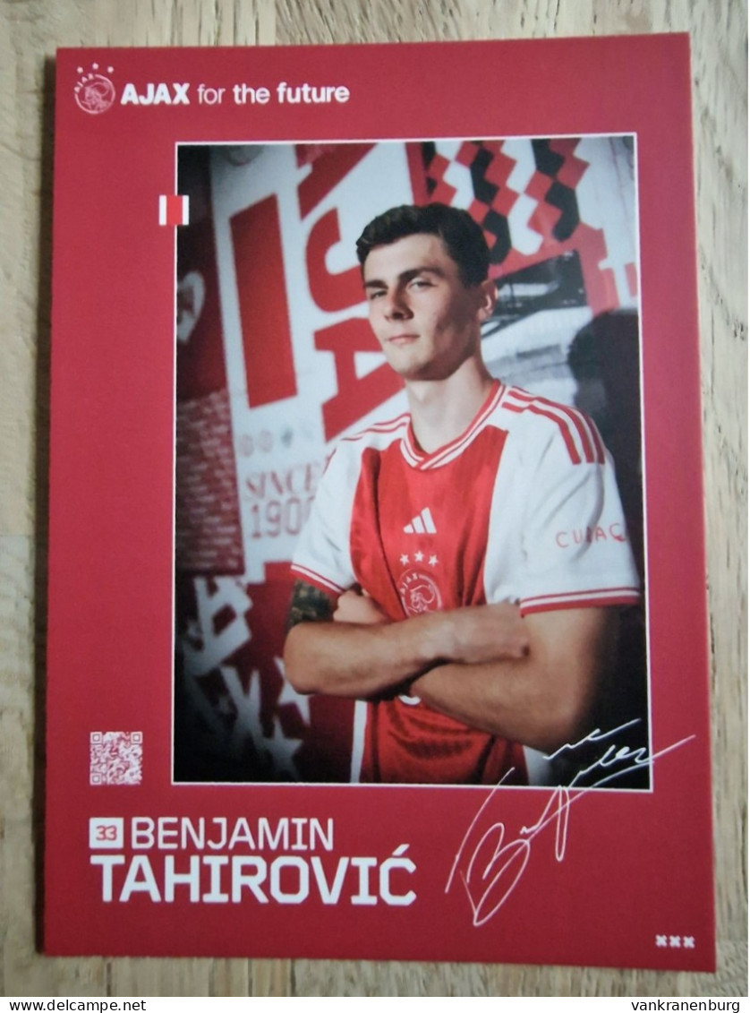 Card Benjamin Tahirovic - Ajax Amsterdam - 2023-2024 - Football - Soccer - Voetbal - Fussball - AS Roma Vasalunds IF AIK - Fussball