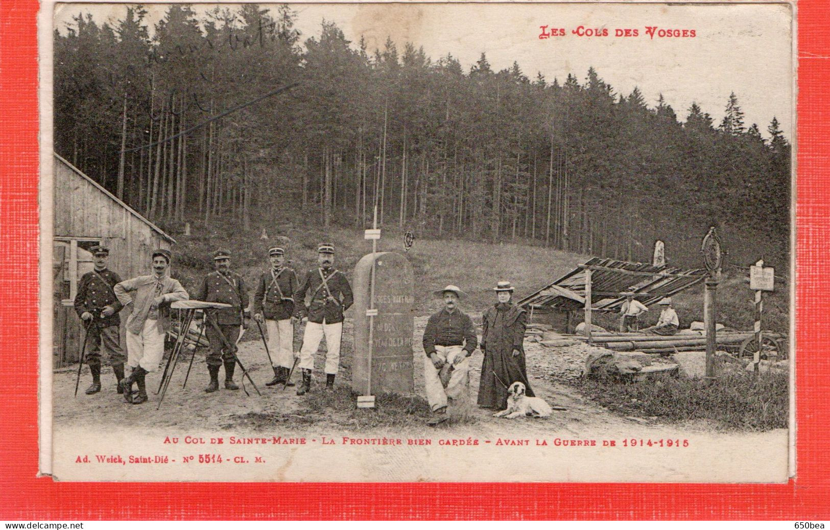 Col De Sainte Marie.Frontière Bien Gardée.Avant La Guerre De 1914-15 - Other & Unclassified