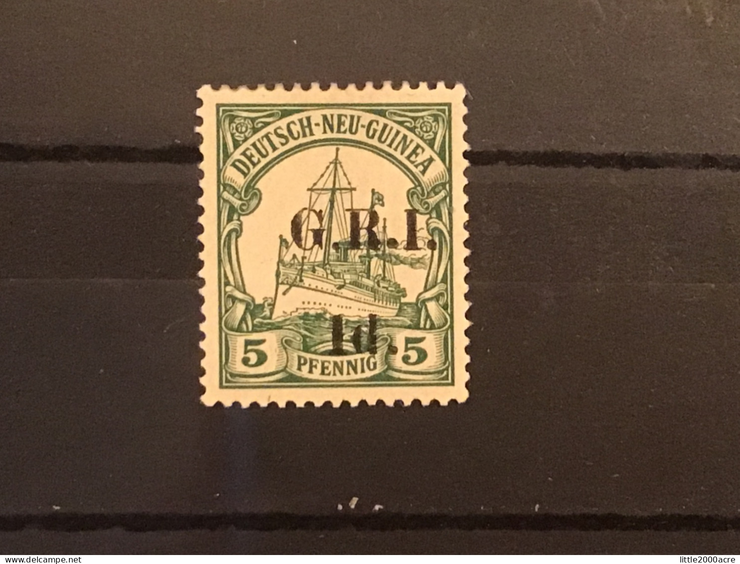 New Guinea 1914-5 1d On 5pf Green G.R.I. Mint SG 17 - Other & Unclassified