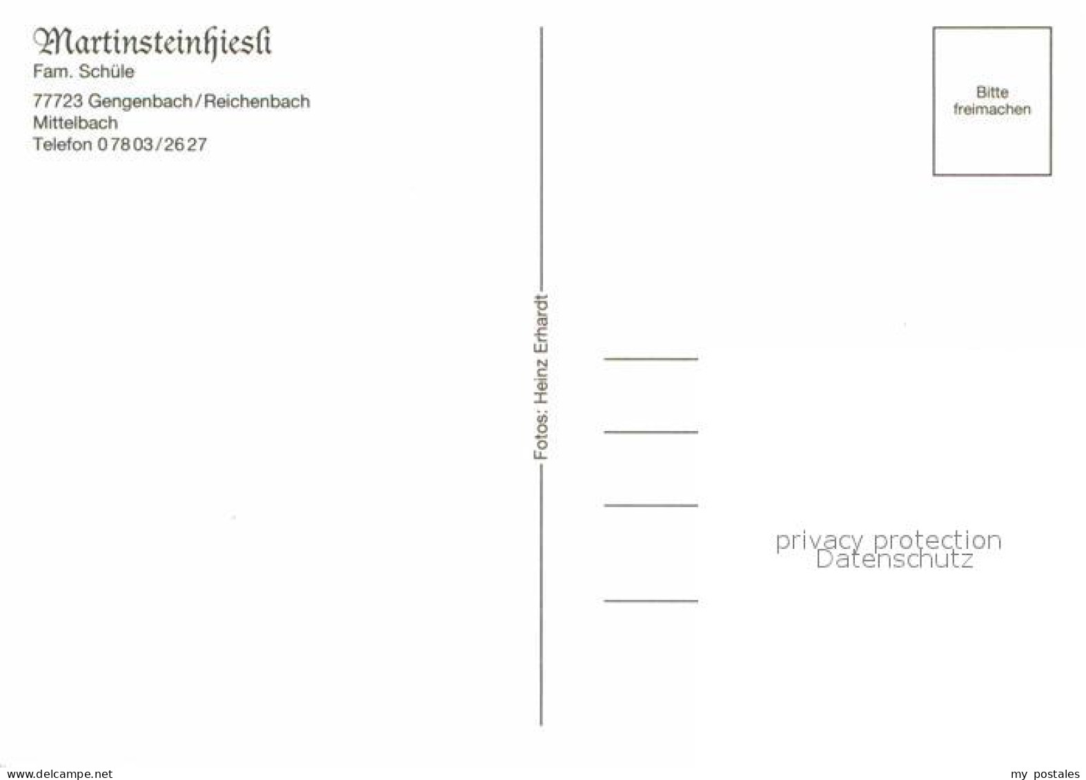 72674747 Gengenbach Martinsteinhiesli Vesperplatte Gengenbach Schwarzwald - Other & Unclassified