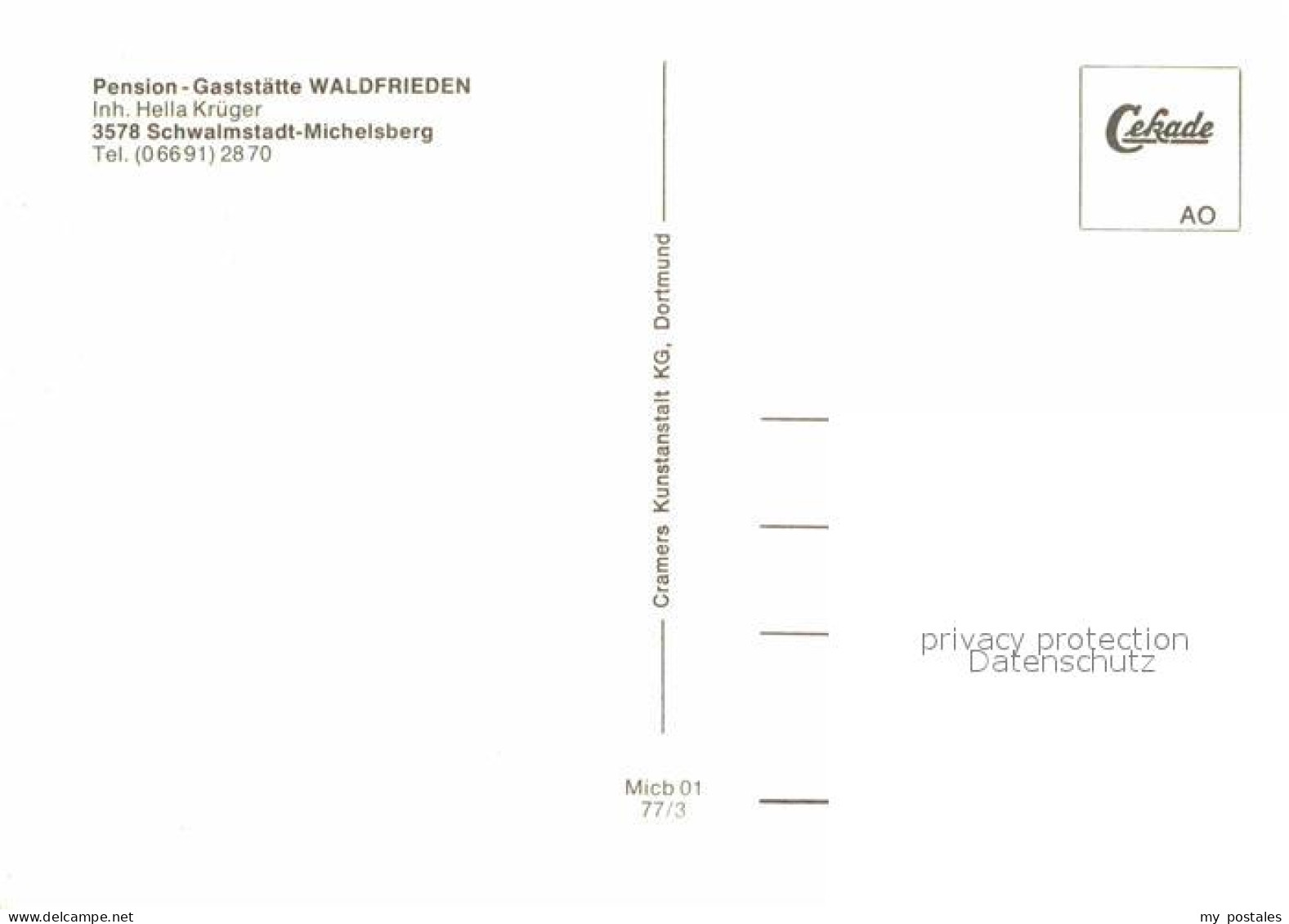 72674717 Michelsberg Schwalmstadt Pension Waldfrieden Gastraeume Schwalmstadt - Schwalmstadt