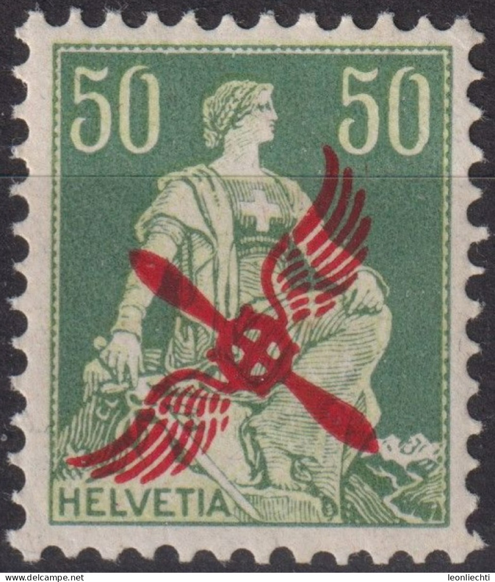 1919-1920 Flugpost ** Zum:CH F2, Mi:CH 145, Yt:CH PA2, Helvetia Mit Schwert - Ongebruikt