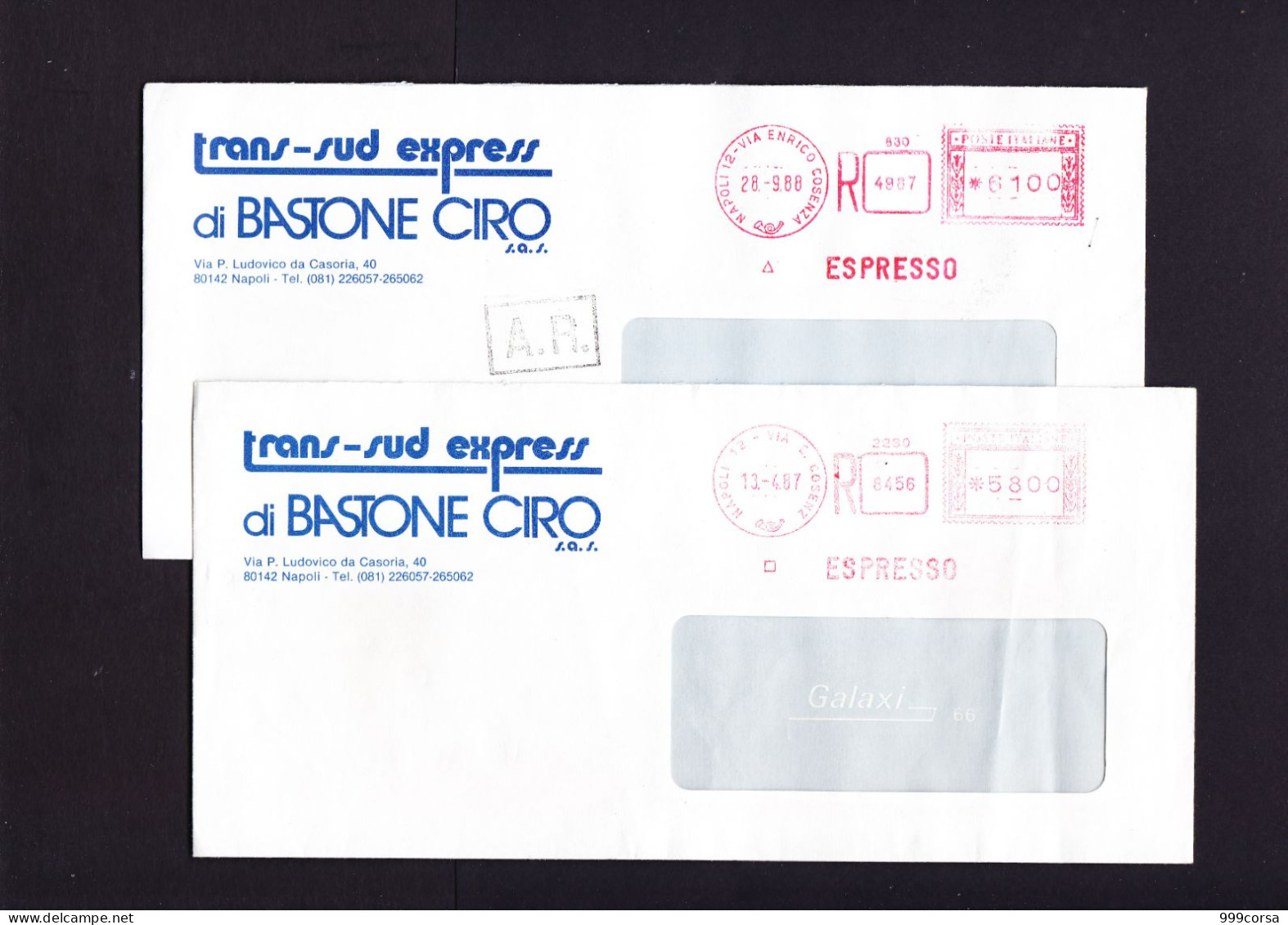 St.Post.,3 Datari Diversi -Napoli 12,Via E.Cosenza - Napoli 12,Via Enrico Cosenza,Napoli Città Espressi, TAE-CITIS, - Franking Machines (EMA)