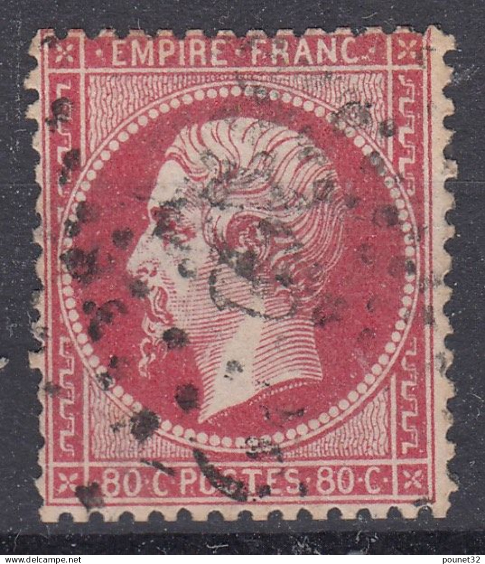 TIMBRE FRANCE EMPIRE DENTELE N° 24a ROSE FONCE OBLITERATION GC - A VOIR - 1862 Napoleon III