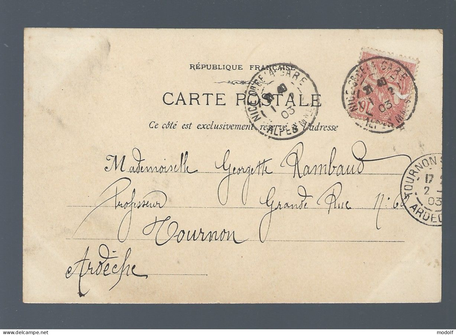 CPA - 06 - Nice - Le Château - Précurseur - Circulée En 1903 - Other & Unclassified