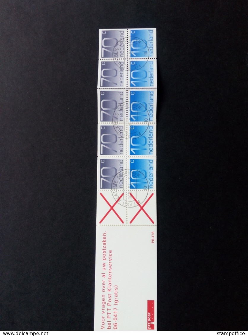 NIEDERLANDE MH 48 GESTEMPELT(USED) PB 47 B ZIFFERN 1993 - Postzegelboekjes En Roltandingzegels