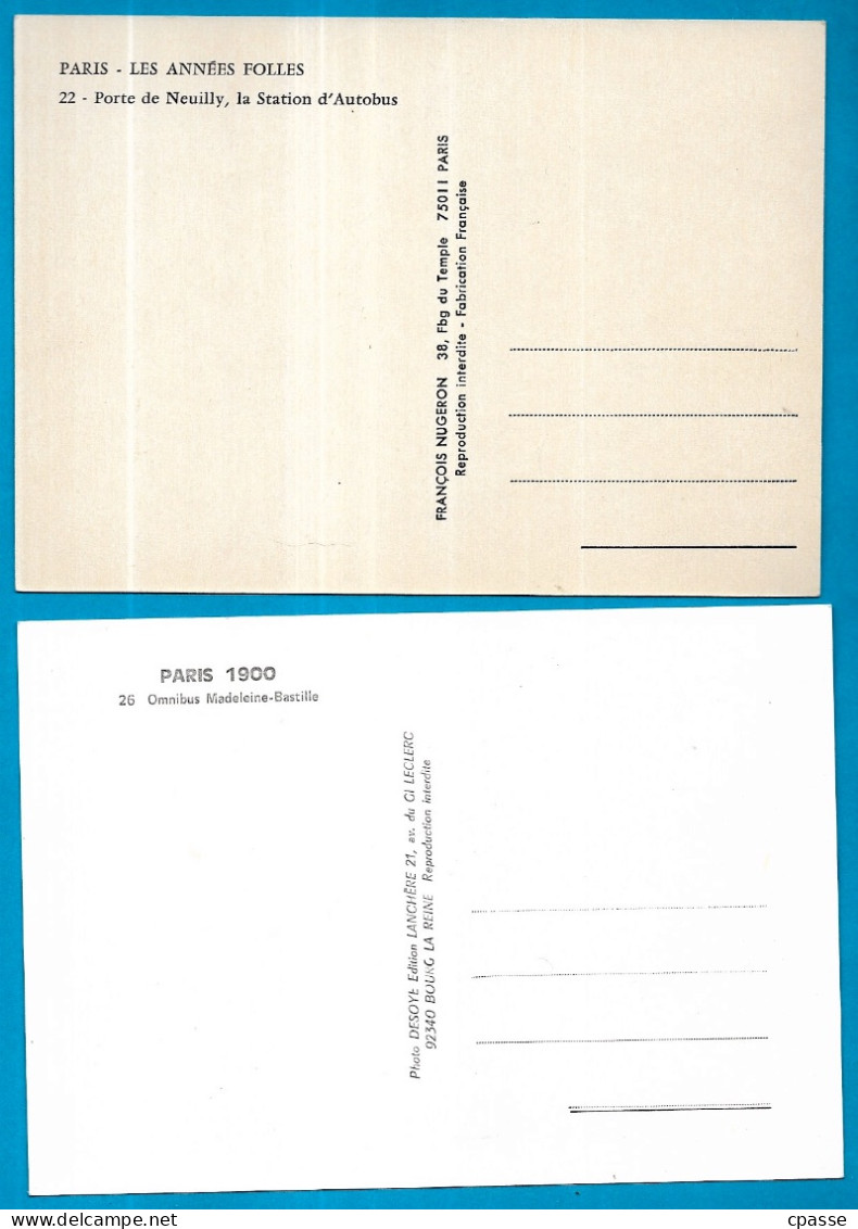 (Lot De 2) CPM D'après Documents Anciens (Bus, Autobus) - Public Transport (surface)