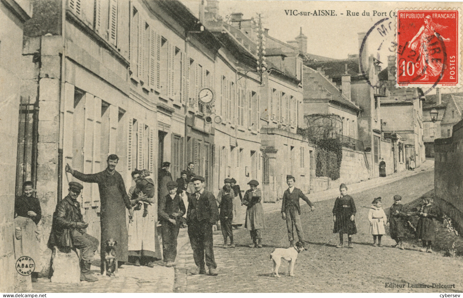 VIC-sur-AISNE - Rue Du Port - Bel Animation - Carte Datée 1907 - TBE - Vic Sur Aisne