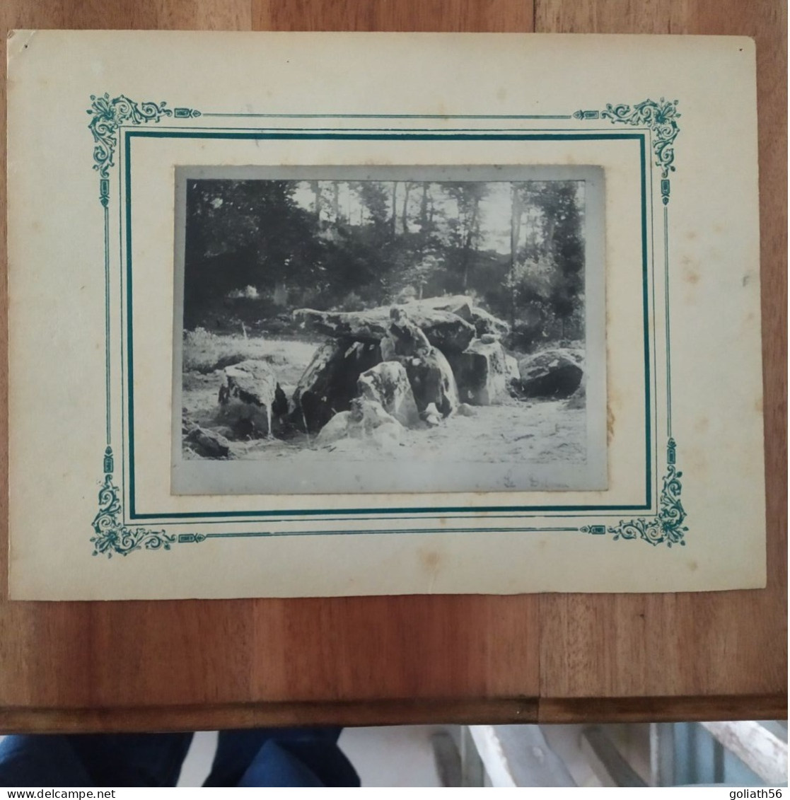 Grande Photographie Ancienne Dolmen De La Contrie, Situé Près D'Ernée - Anciennes (Av. 1900)