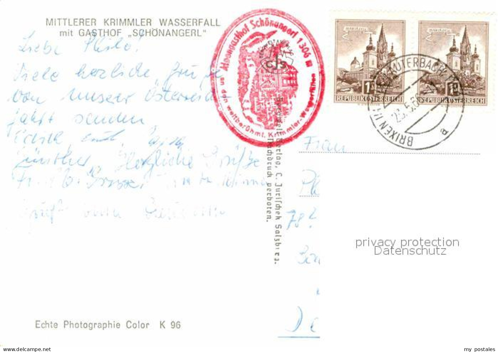 72667226 Brixen Thale Mittlerer Krimmler Wasserfall Mit Gasthof Schoenangerl Bri - Other & Unclassified