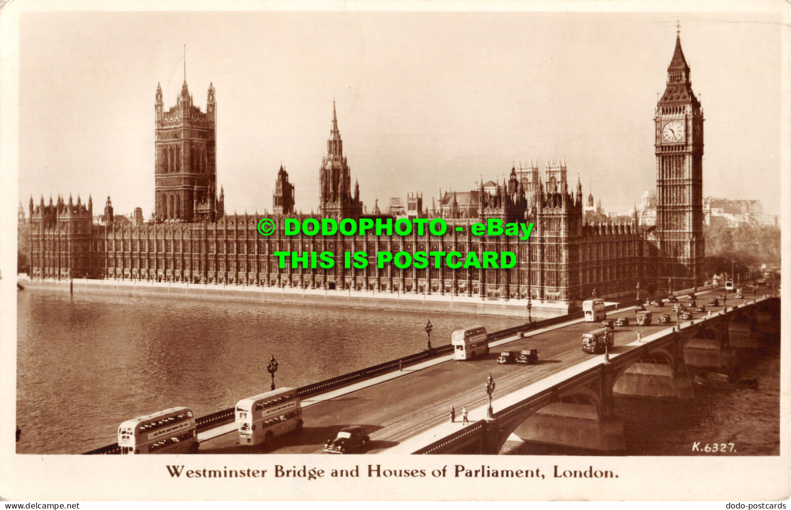 R467358 London. Westminster Bridge And Houses Of Parliament. Valentine. RP. 1955 - Sonstige & Ohne Zuordnung