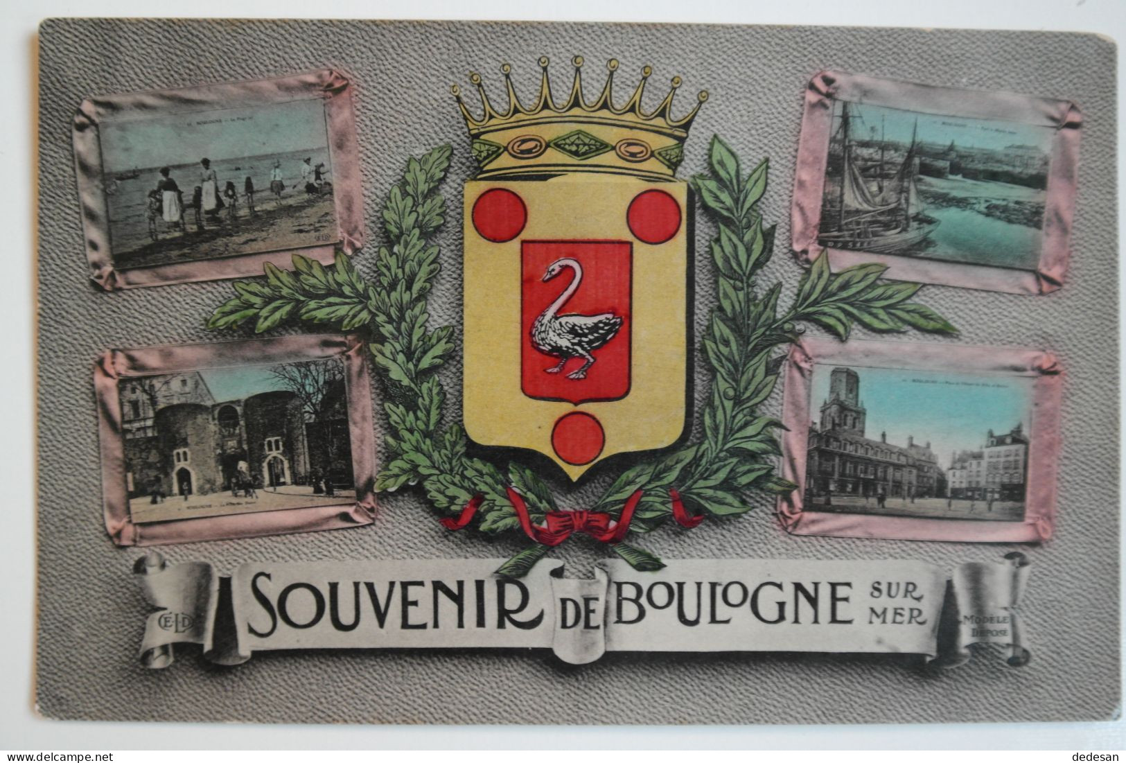 Cpa Couleur Multivues Souvenir De BOULOGNE Sur Mer - BL61 - Boulogne Sur Mer