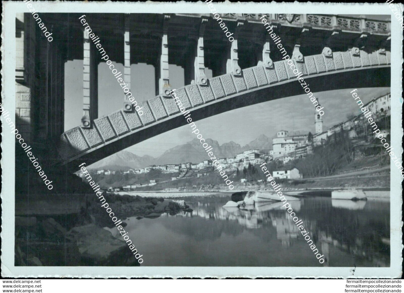 Bu127 Cartolina Belluno Citta' Panorama 1947 Veneto - Belluno