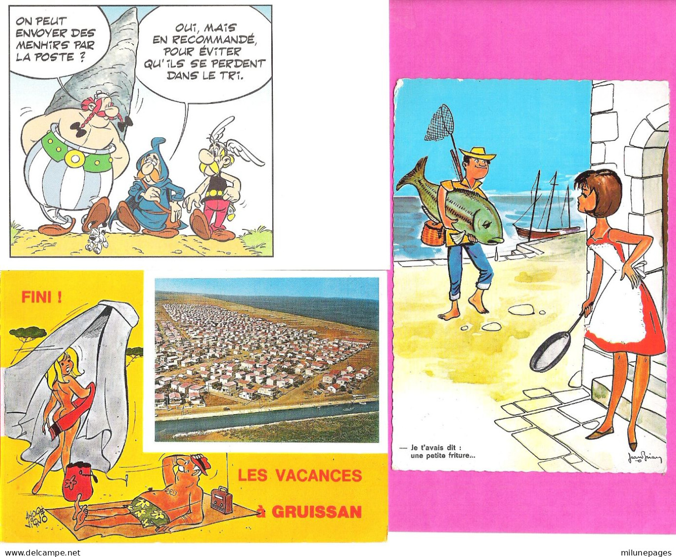 Lot De 6 CPM Humoristiques D'illustrateurs Belus, Vigno, Astérix, Brian - Humor