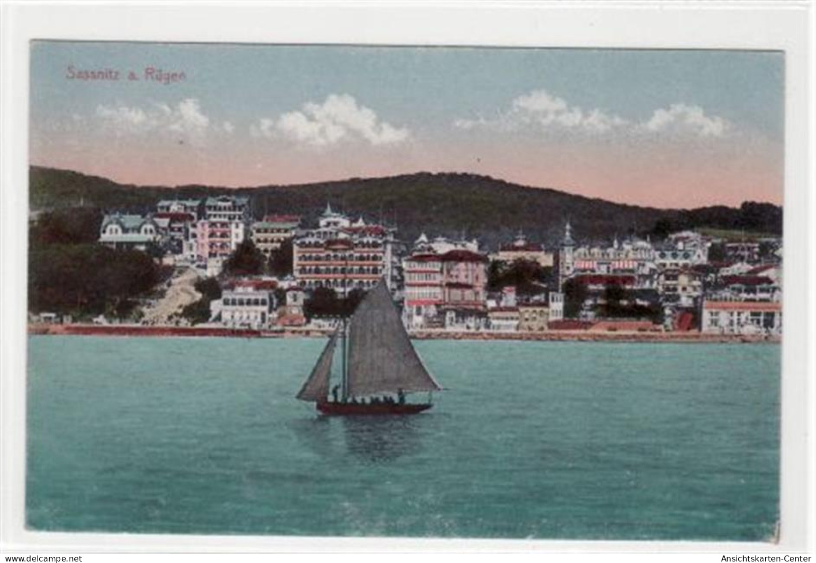 39005111 - Sassnitz A. Ruegen Mit Totalansicht Der Strandpromenade Ungelaufen  Gute Erhaltung. - Sassnitz