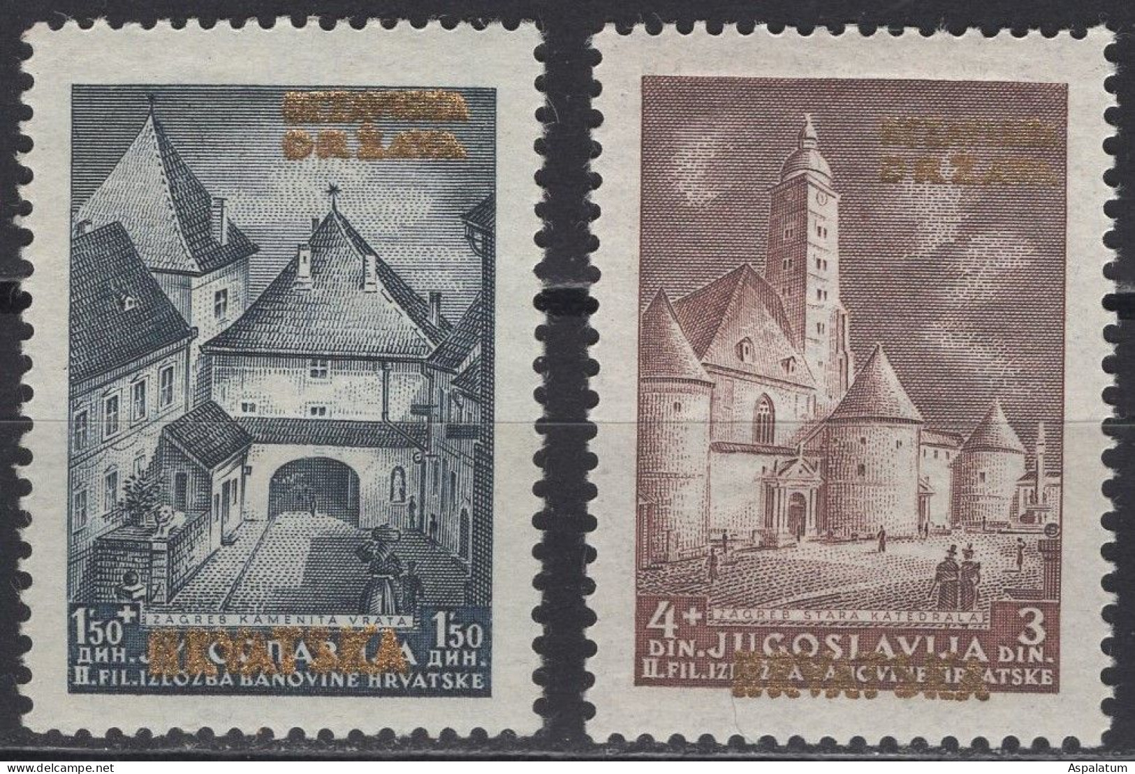 Croatia / WWII - 4th Provisional Issue - Set Of 2 - Mi 39A~40A - 1941 - MNH - Croatia