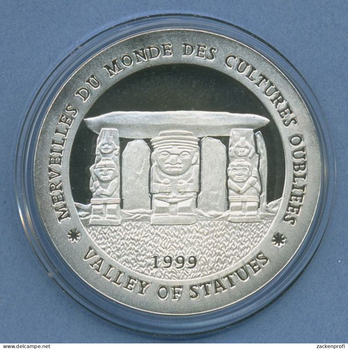 Tschad 1000 Francs 1999 Statuen, Silber, PP In Kapsel (m4704) - Chad