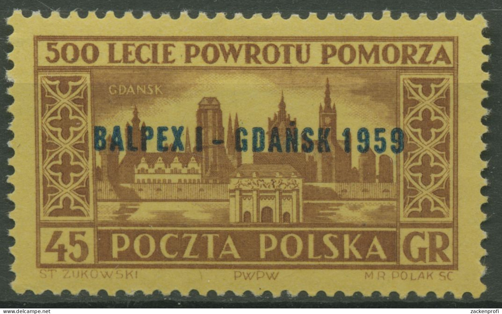Polen 1959 BALPEX Danzig MiNr. 873 Mit Aufdruck 1118 Postfrisch - Unused Stamps