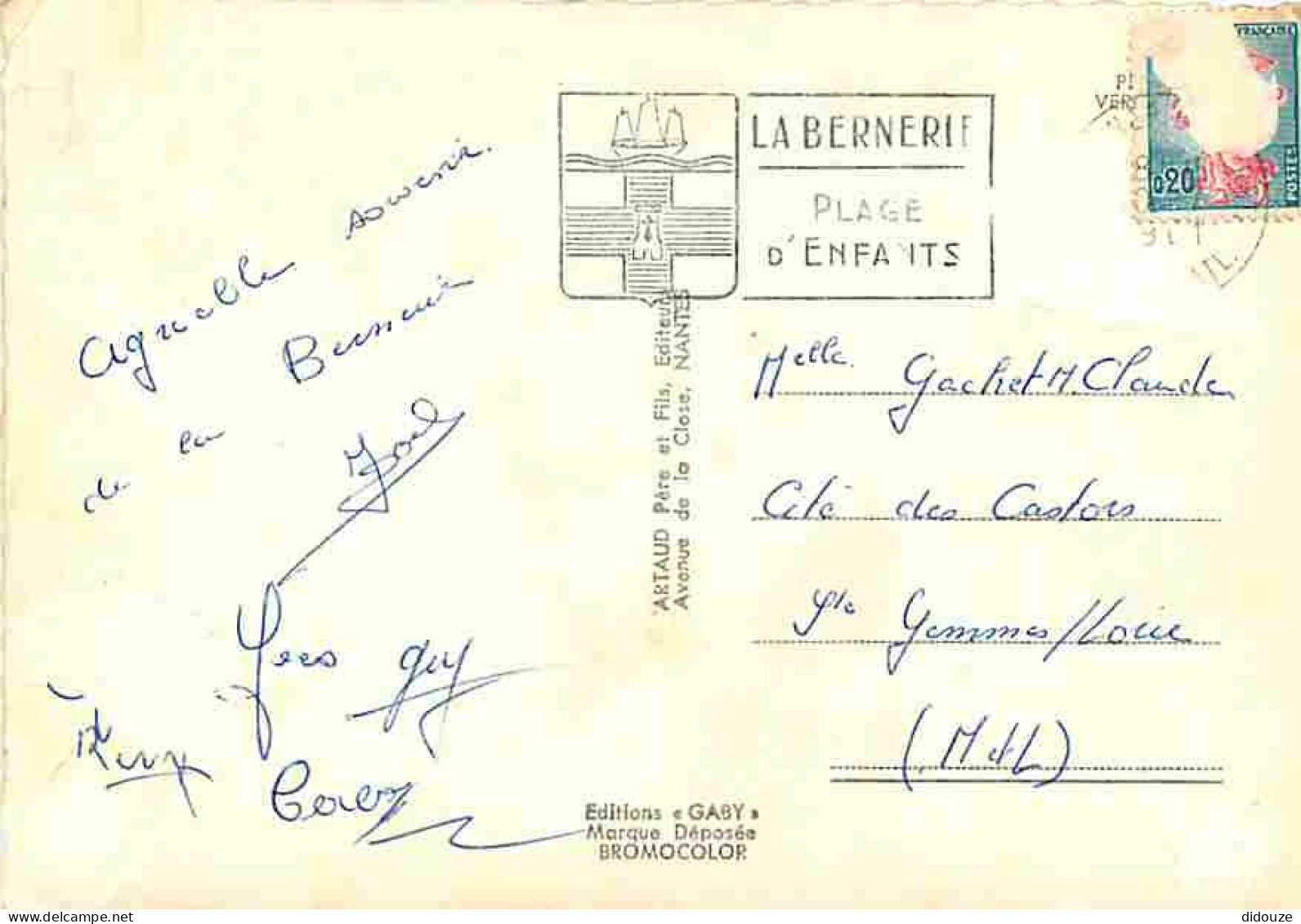 44 - La Bernerie En Retz - Multivues - Flamme Postale - CPM - Voir Scans Recto-Verso - La Bernerie-en-Retz