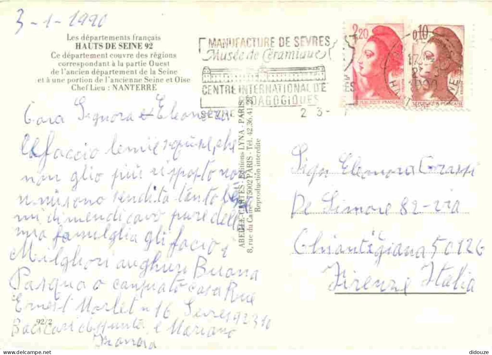 92 - Hauts De Seine - Multivues - Carte Géographique - CPM - Voir Scans Recto-Verso - Autres & Non Classés