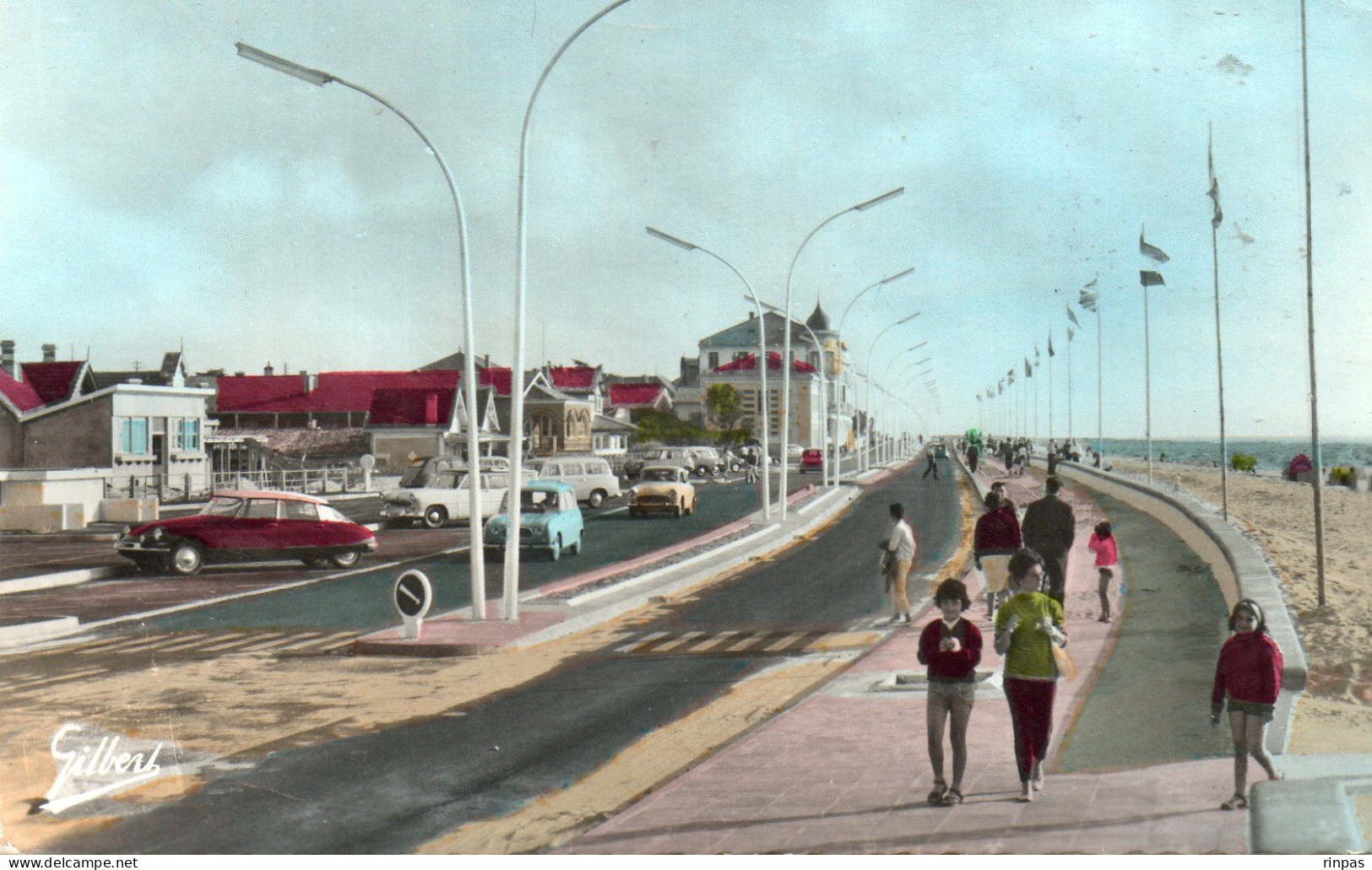 (33) SOULAC SUR MER  Le Nouveau Boulevard Voiture Auto Car DS R4 Simca Chambord   N°1400 1965 ( Gironde) - Soulac-sur-Mer