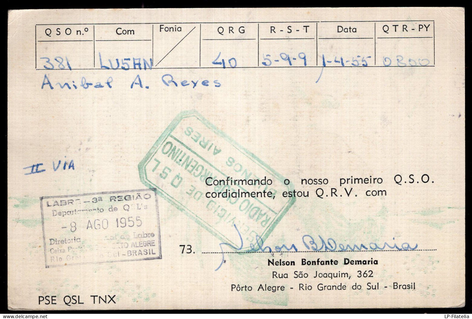 Brasil - 1955 - PY-3 AMC - Amateurfunk