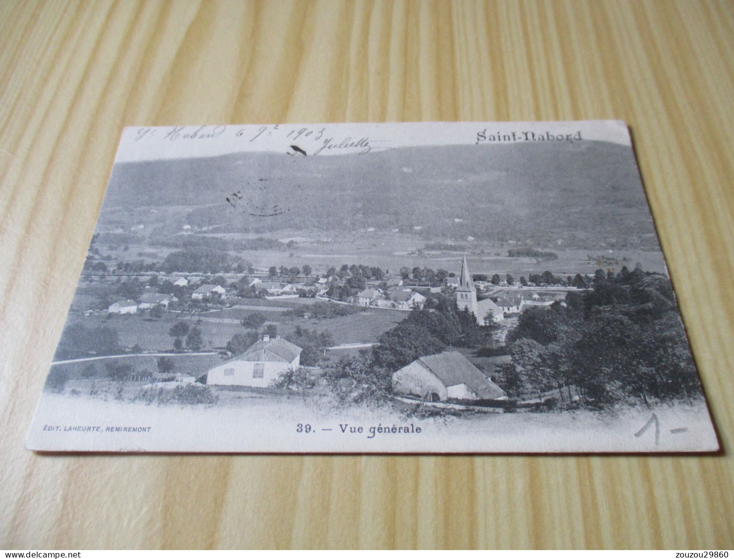 CPA Saint-Nabord (88).Vue Générale, Datée Et Oblitérée Le 06/11/1903. - Saint Nabord