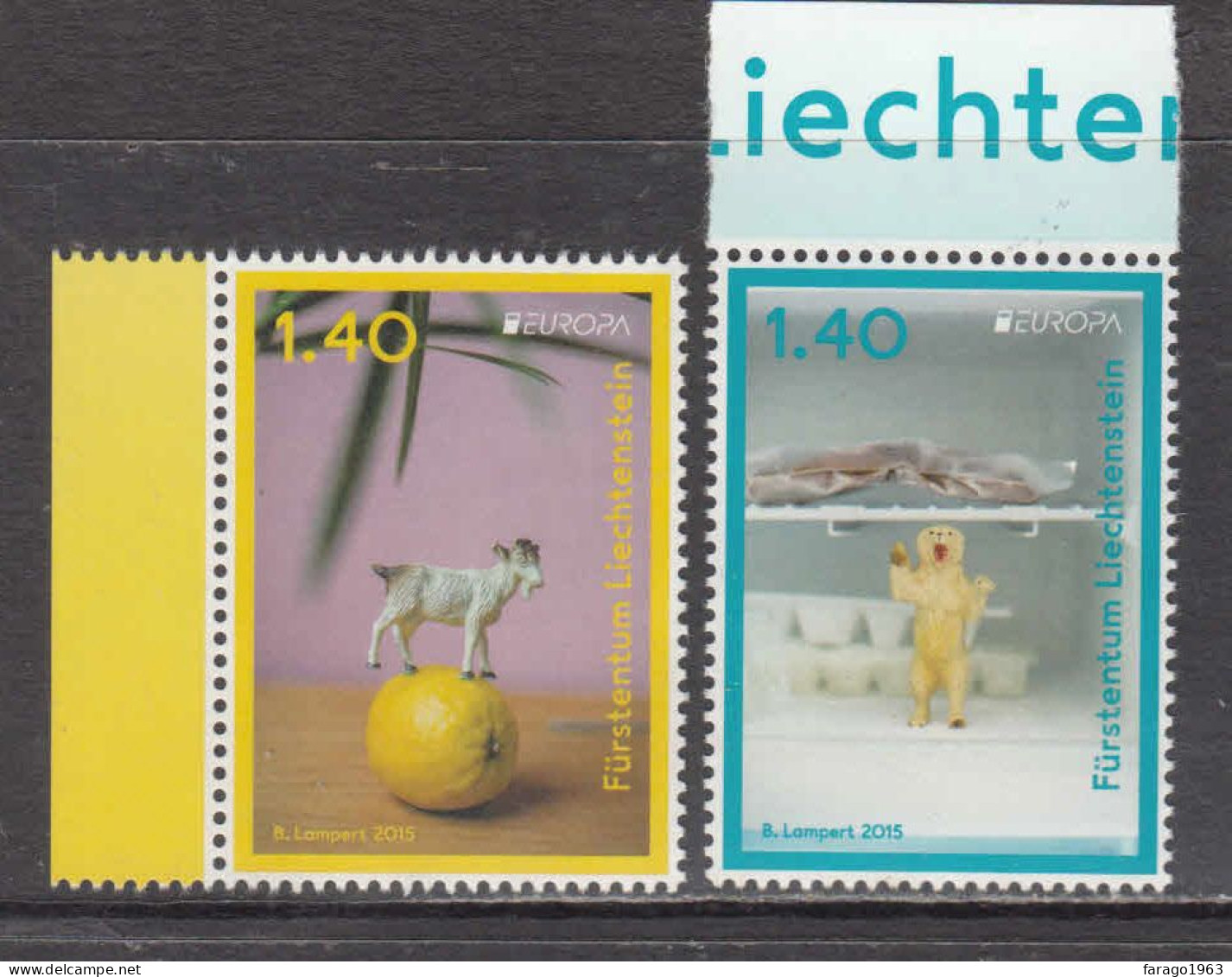 2015 Liechtenstein Europa Toys Jouets Complete Set Of 2 MNH @ BELOW FACE VALUE - Ungebraucht