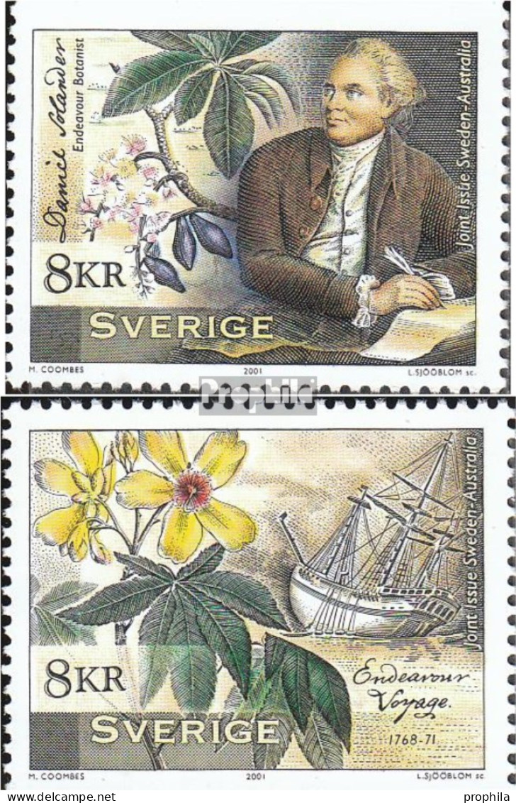 Schweden 2248-2249 (kompl.Ausg.) Postfrisch 2001 Daniel Solander - Neufs