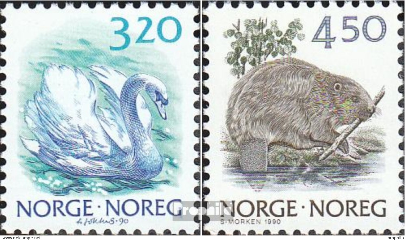 Norwegen 1038-1039 (kompl.Ausg.) Postfrisch 1990 Natur - Ongebruikt