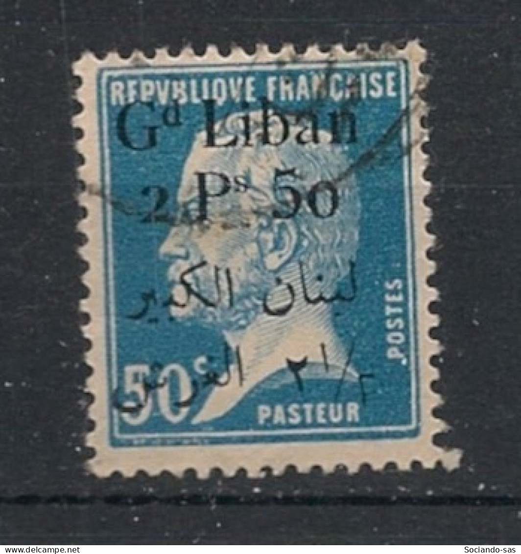 GRAND LIBAN - 1924-25 - N°YT. 43 - Type Pasteur 2pi50 Sur 50c Bleu - Oblitéré / Used - Gebraucht