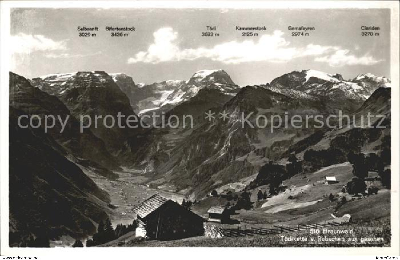 11751586 Braunwald GL Toedikette Panorama Braunwald - Other & Unclassified