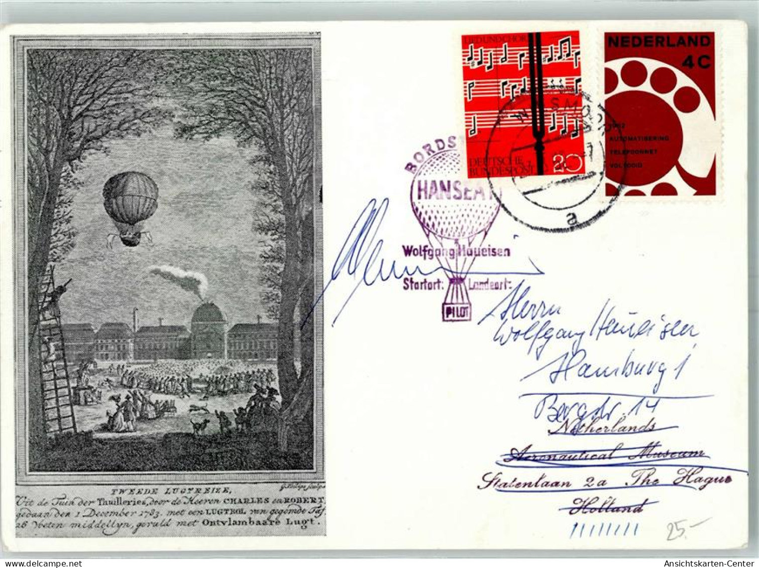 13164911 - Bordstempel Hanseat Wolfgang Haueisen - Fesselballons