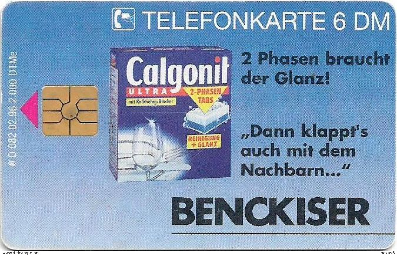 Germany - Benckiser 4 - Calgonit 2 - O 0082 - 02.1996, 6DM, 2.000ex, Used - O-Serie : Serie Clienti Esclusi Dal Servizio Delle Collezioni