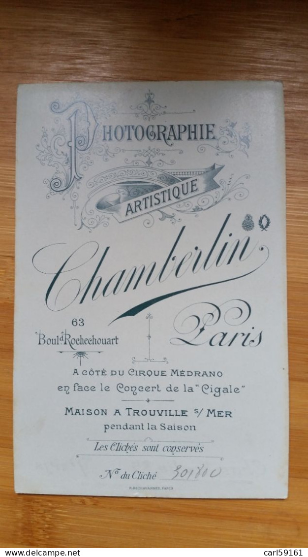 Photo GRAND FORMAT CDV - SAPEUR MECANICIEN  du 3e Génie de 1886 à 191 - PHOTO CHAMBERLIN PARIS