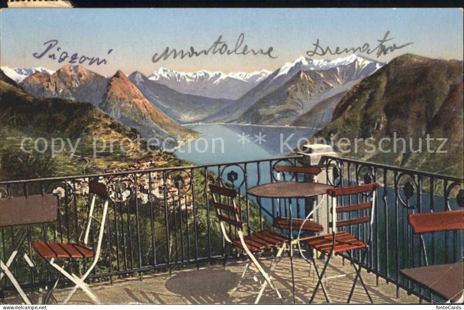 11742567 Monte Bre Lugano Panorama Verso Porlezza Monte Bre Lugano - Other & Unclassified
