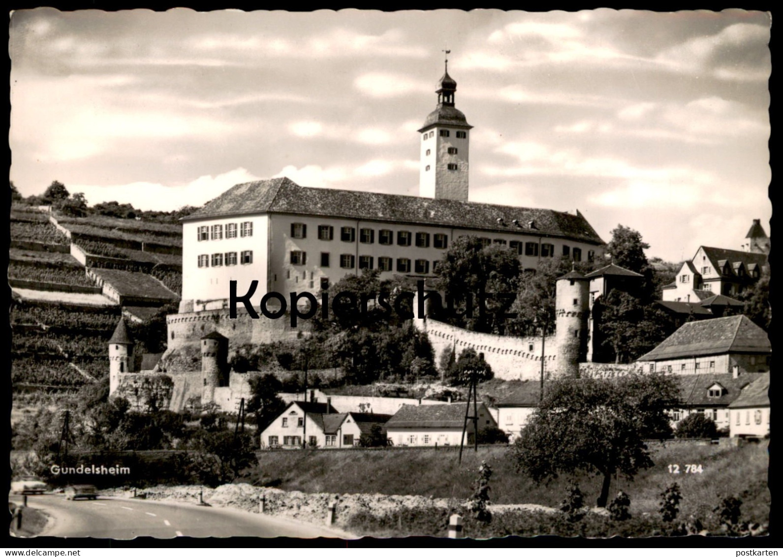 ÄLTERE POSTKARTE GUNDELSHEIM SCHLOSS HORNEGG PANORAMA Castle Chateau Ansichtskarte AK Postcard Cpa - Other & Unclassified