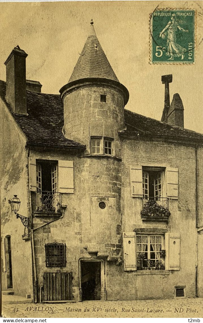 CPA (Yonne) AVALLON. Maison Du XVe. Siècle, Rue Saint Lazare (n°43) - Avallon