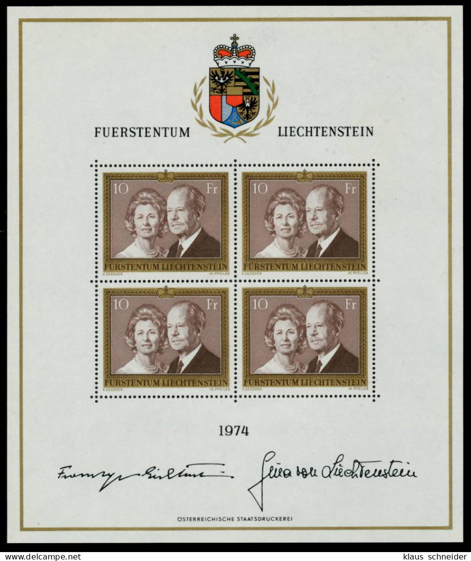 LIECHTENSTEIN BLOCK KLEINBOGEN Nr 614I Zentrisch Gestempelt X6A9106 - Bloques & Hojas