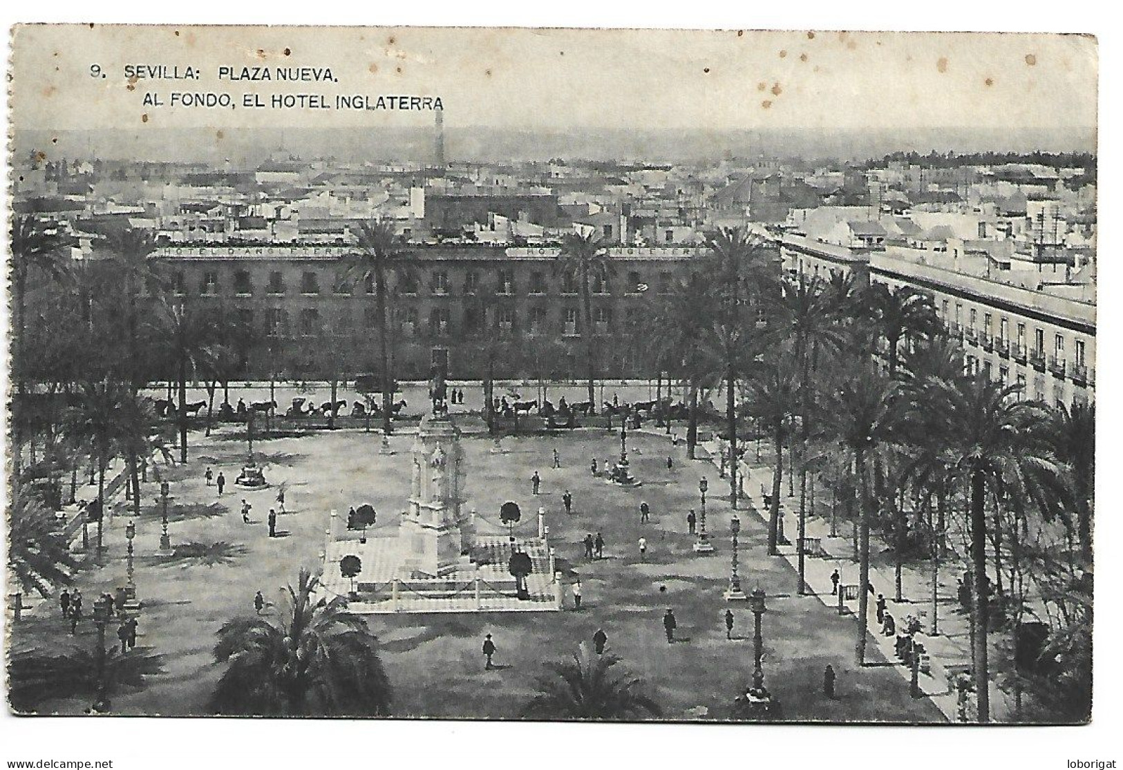 PLAZA NUEVA. AL FONDO, EL HOTEL INGLATERRA.-  SEVILLA / ANDALUCIA.- ( ESPAÑA ) - Sevilla