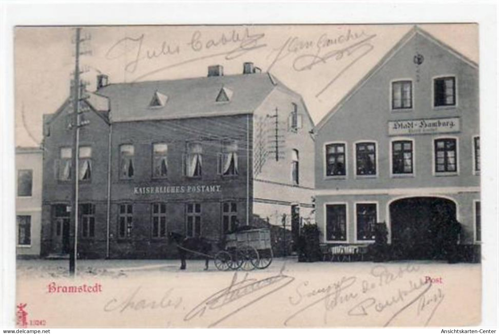 39070311 - Bramstedt Mit Kaiserl. Postamt Gelaufen, 1906. Leichter Stempeldurchdruck, Kleiner Riss Am Rand Unten, Sonst - Sonstige & Ohne Zuordnung