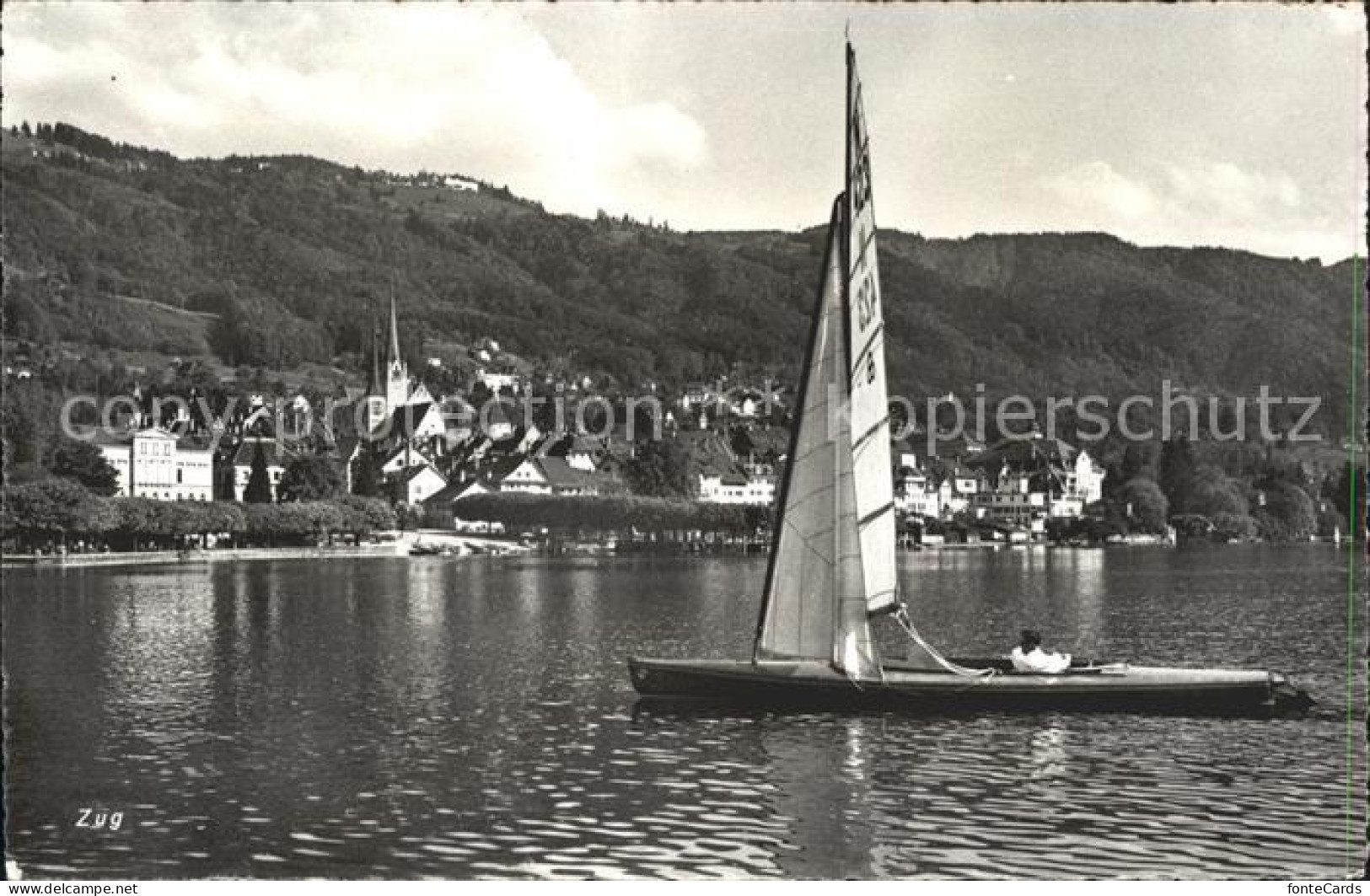 11736846 Zug ZG Am See Segelboot Zug - Autres & Non Classés