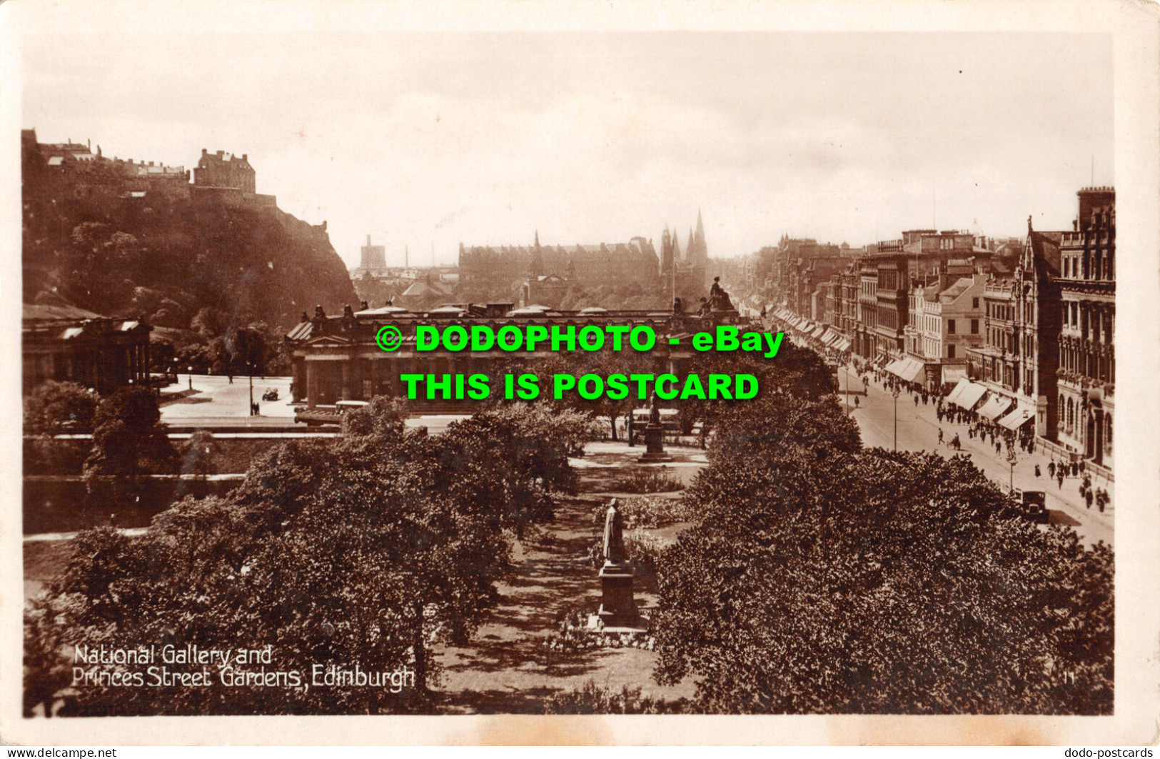 R467801 Edinburgh. National Gallery And Princes Street Gardens. RP - Mundo