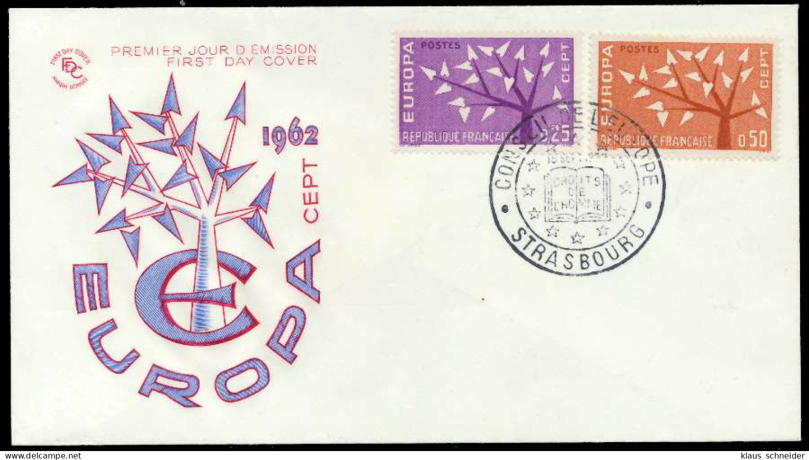 FRANKREICH 1962 Nr 1411-1412 BRIEF FDC X089542 - Storia Postale