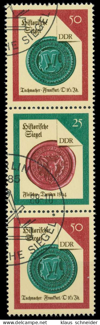 DDR ZUSAMMENDRUCK Nr SZd358 Gestempelt 3ER STR X0C5092 - Zusammendrucke