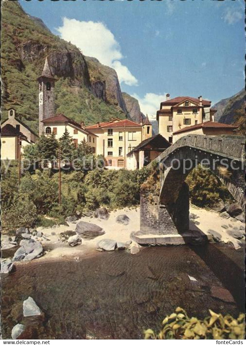 11719137 Bignasco Dorfpartie Bruecke Kirche Valle Maggia Bignasco - Other & Unclassified