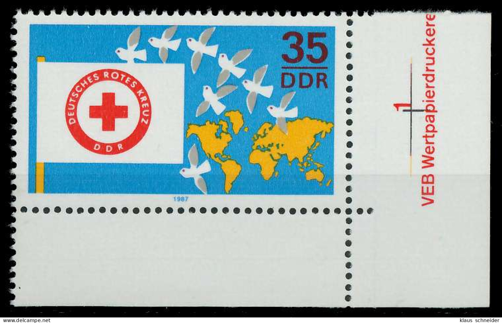 DDR 1987 Nr 3088 Postfrisch ECKE-URE X0D2D62 - Neufs